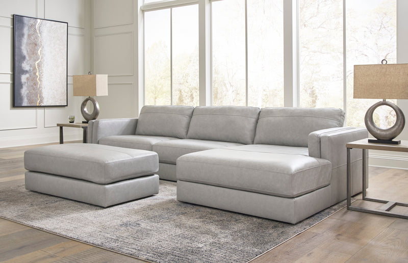 Amiata Glacier Leather 2 - Piece RAF Sectional - DMV FurnitureSectional