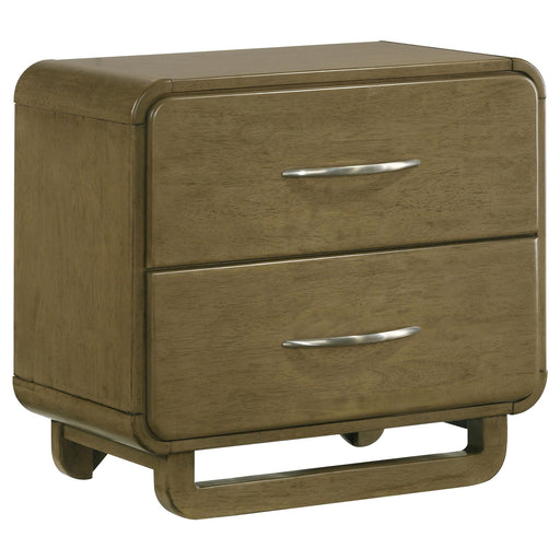 Amsbury 2-drawer Nightstand Bedside Table Nutmeg - 224272