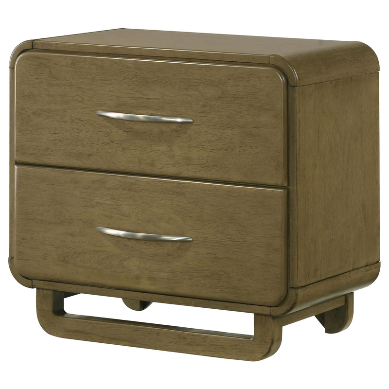 Amsbury 2-drawer Nightstand Bedside Table Nutmeg - 224272