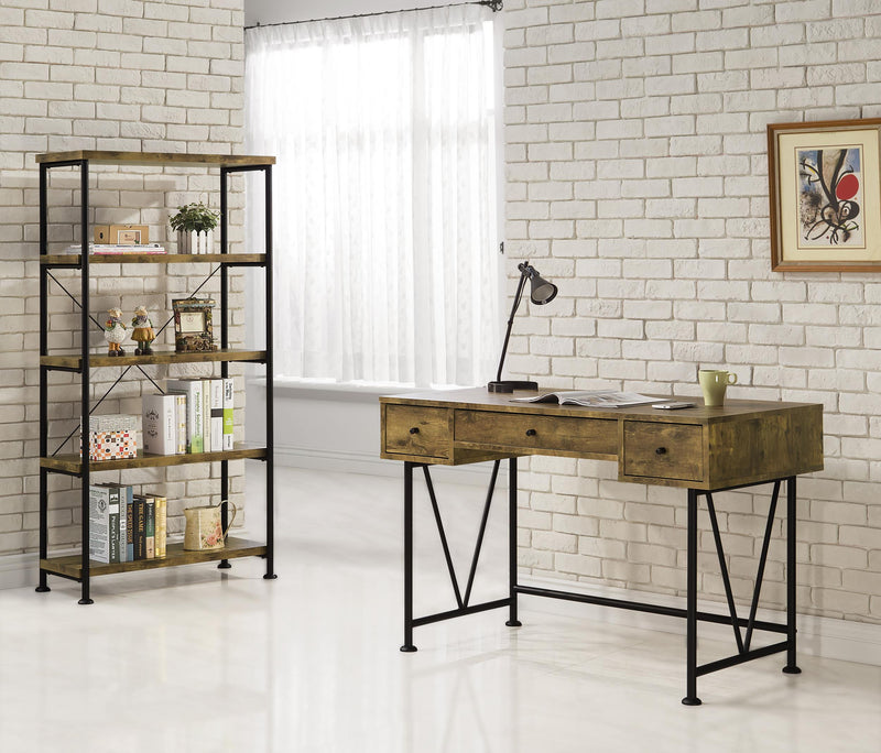 Analiese 47-inch 3-drawer Writing Desk Rustic Nutmeg - 801541