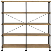 Analiese 63-inch 4-shelf Double Bookshelf Mango - 801853