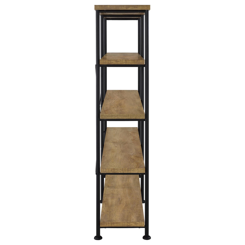 Analiese 63-inch 4-shelf Double Bookshelf Mango - 801853