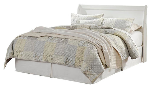 Anarasia Queen Sleigh Headboard, Dresser, Mirror and Chest in White - PKG002562