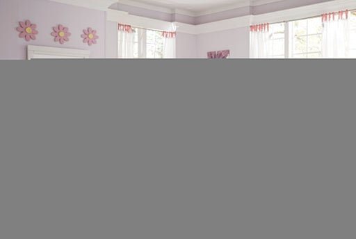 Anarasia Twin Sleigh Bed with Mirrored Dresser, Chest and 2 Nightstands in White from Ashley - DMV Furniture