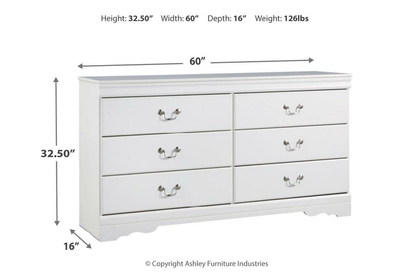 Anarasia White Dresser - DMV FurnitureDresser
