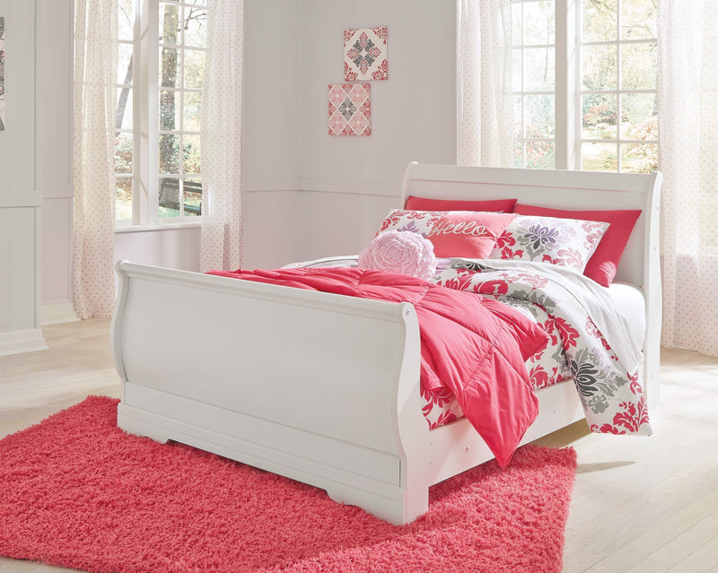 Anarasia White Full Sleigh Bed - DMV FurnitureFull Bed
