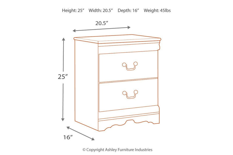 Anarasia White Nightstand - DMV FurnitureNightstand
