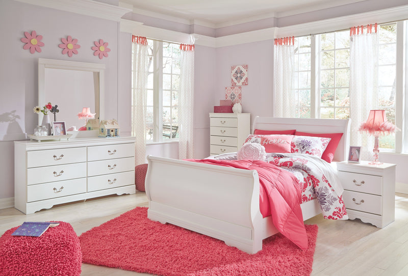 Anarasia White Sleigh Youth Bedroom Set - DMV FurnitureYouth Bedroom Set