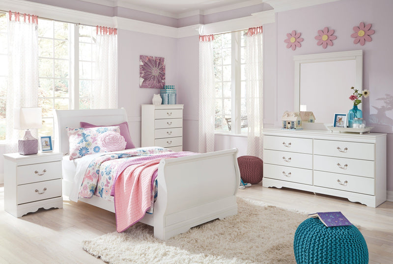 Anarasia White Sleigh Youth Bedroom Set - DMV FurnitureYouth Bedroom Set
