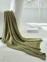 Anawood Olive Green Throw (Set of 3) - A1001178