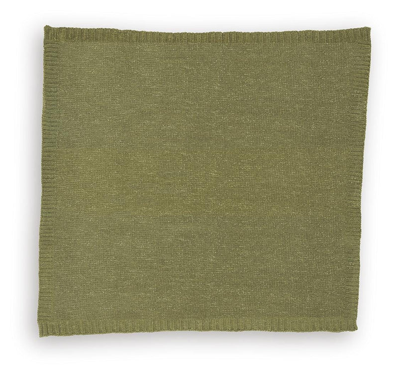 Anawood Olive Green Throw (Set of 3) - A1001178