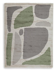 Anburgh Green/Gray/Ivory Medium Rug - R407352