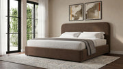 Anders Upholstered Eastern King Storage Lift Platform Bed Chocolate - 306037CHKE