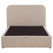 Anders Upholstered Full Storage Lift Platform Bed Beige - 306037BEIF