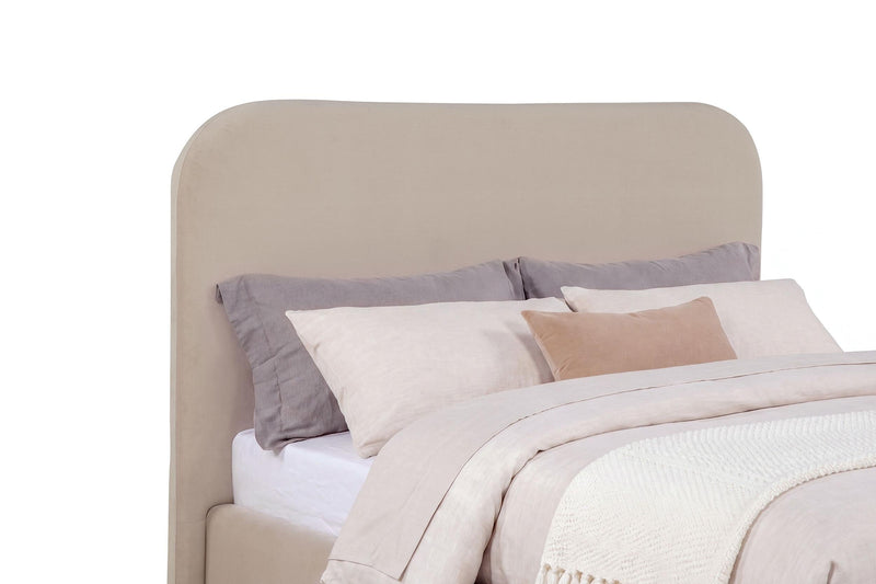 Anders Upholstered Full Storage Lift Platform Bed Beige - 306037BEIF