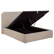 Anders Upholstered Queen Storage Lift Platform Bed Beige - 306037BEIQ