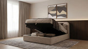 Anders Upholstered Queen Storage Lift Platform Bed Beige - 306037BEIQ