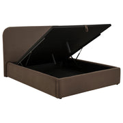 Anders Upholstered Queen Storage Lift Platform Bed Chocolate - 306037CHQ