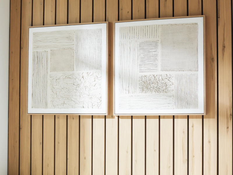 Andorfield Beige/Black/White Wall Art (Set of 2) - A8000517