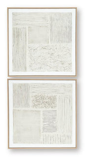 Andorfield Beige/Black/White Wall Art (Set of 2) - A8000517