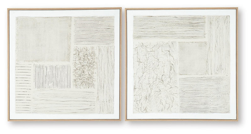 Andorfield Beige/Black/White Wall Art (Set of 2) - A8000517