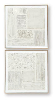 Andorfield Beige/Black/White Wall Art (Set of 2) - A8000517