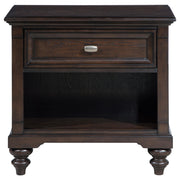 Andover 1-drawer Nightstand Bedside Table Dark Oak - 223632