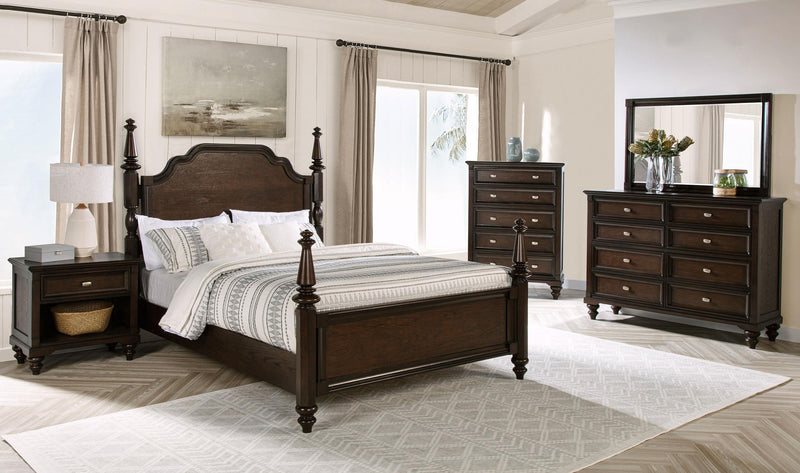 Andover 5-piece Eastern King Bedroom Set Dark Oak - 223631KE-S5