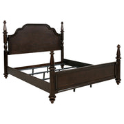Andover 63-inch Four Poster Eastern King Bed Dark Oak - 223631KE