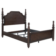 Andover 63-inch Four Poster Queen Bed Dark Oak - 223631Q