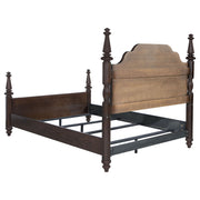 Andover 63-inch Four Poster Queen Bed Dark Oak - 223631Q