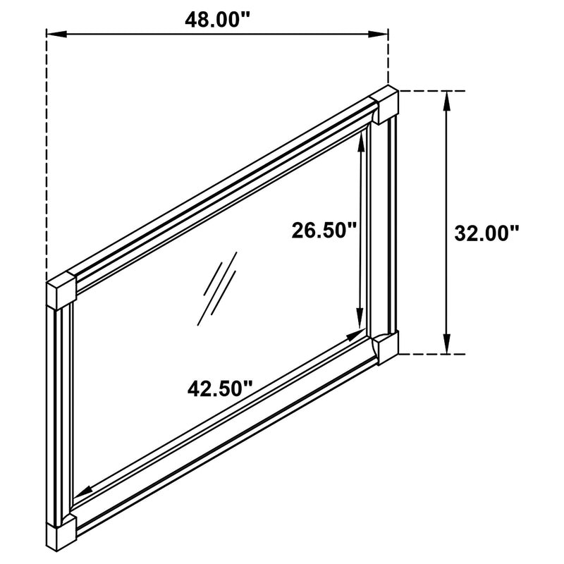 Andover Dresser Mirror Dark Oak - 223634