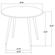 Andrews 5-piece Round Counter Dining Set Light Ash and Black - 122508-S5B