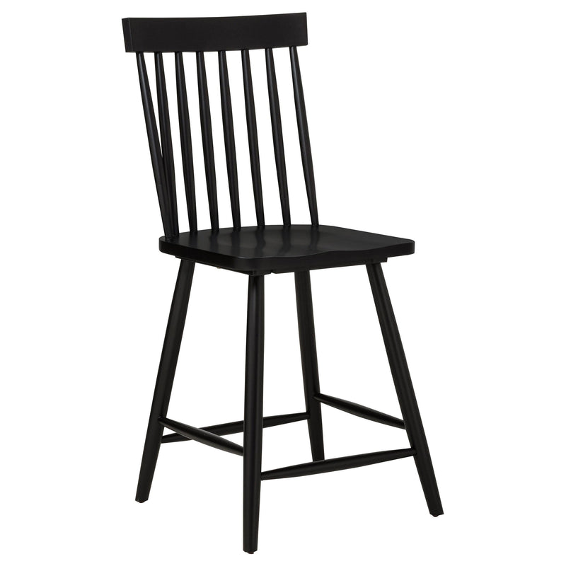 Andrews 5-piece Round Counter Dining Set Light Ash and Black - 122508-S5B