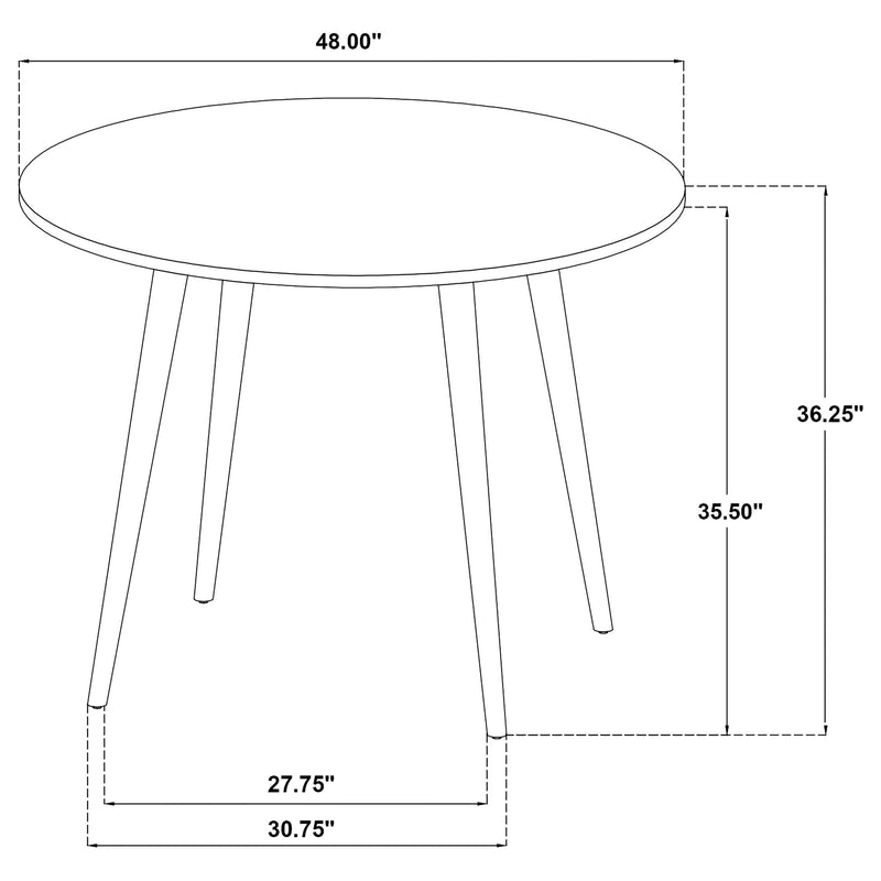 Andrews 5-piece Round Counter Dining Set Light Ash and White - 122508-S5W