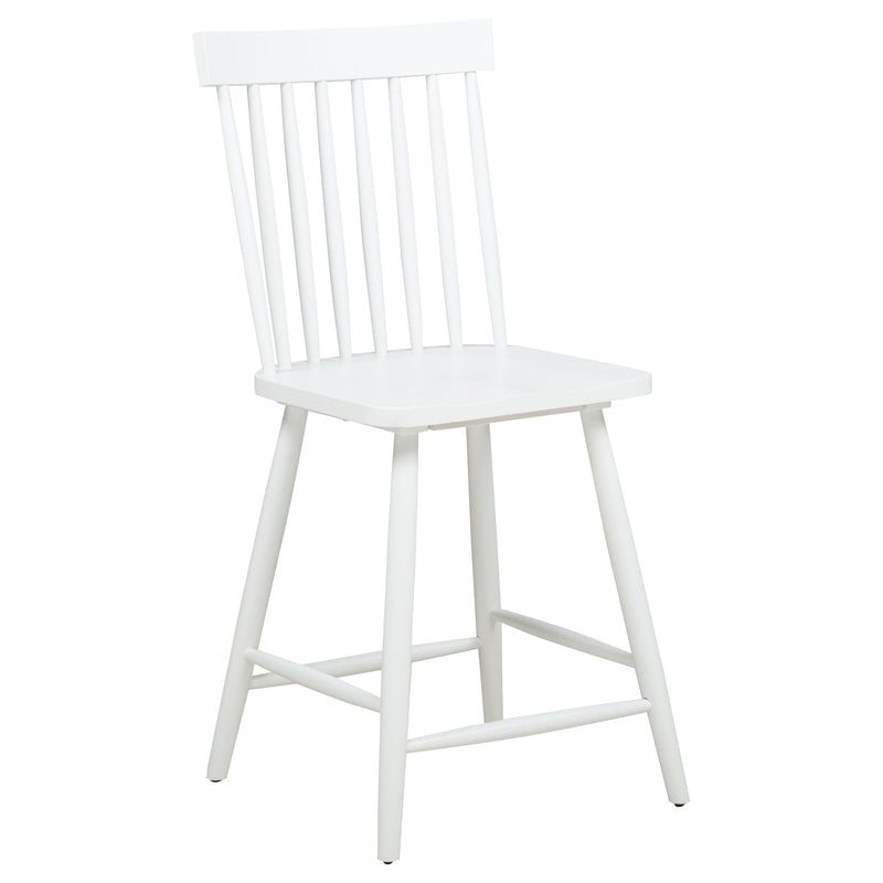 Andrews 5-piece Round Counter Dining Set Light Ash and White - 122508-S5W