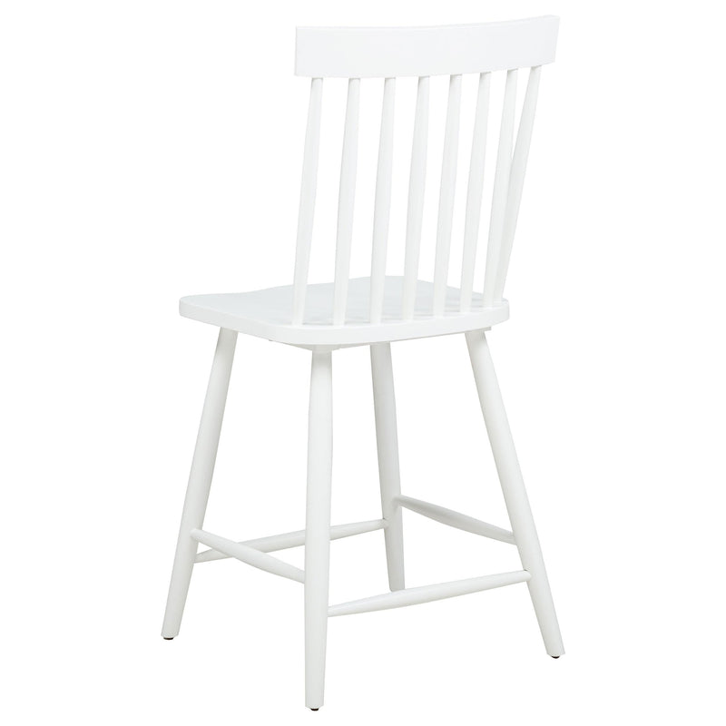 Andrews 5-piece Round Counter Dining Set Light Ash and White - 122508-S5W