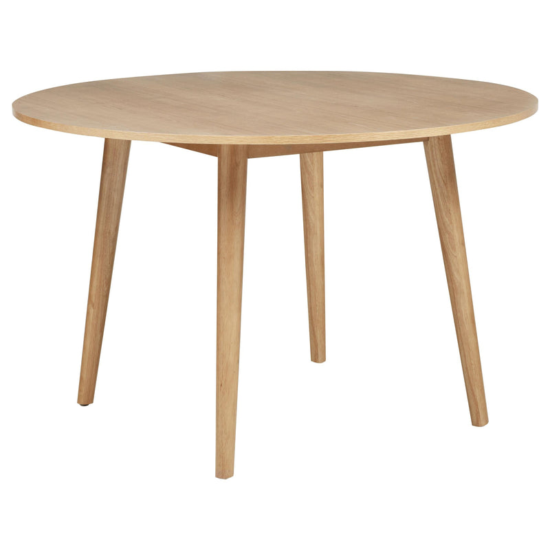 Andrews 5-piece Round Dining Table Set Light Ash and Black - 122500-S5B