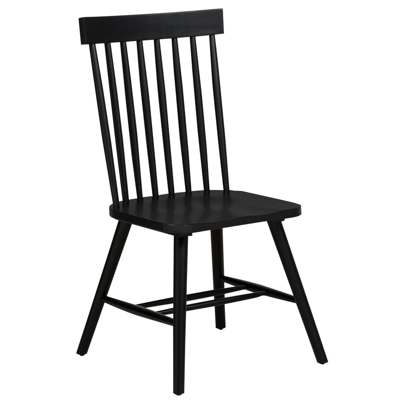 Andrews 5-piece Round Dining Table Set Light Ash and Black - 122500-S5B