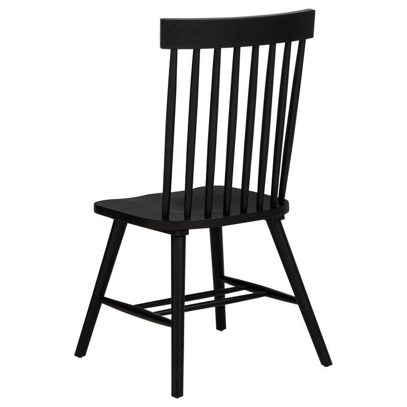 Andrews 5-piece Round Dining Table Set Light Ash and Black - 122500-S5B