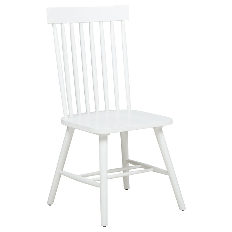 Andrews 5-piece Round Dining Table Set Light Ash and White - 122500-S5W