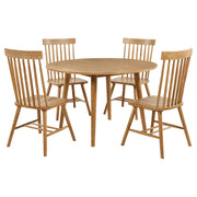 Andrews 5-piece Round Wood Dining Room Table Set Light Ash - 122500-S5