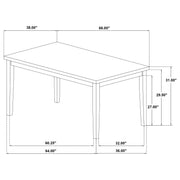 Andrews 7-piece Rectangular Dining Set Light Ash and White - 122501-S7
