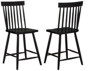 Andrews Windsor Counter Height Dining Side Chair Black (Set of 2) - 122509BLK