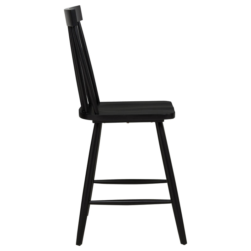 Andrews Windsor Counter Height Dining Side Chair Black (Set of 2) - 122509BLK