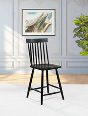 Andrews Windsor Counter Height Dining Side Chair Black (Set of 2) - 122509BLK