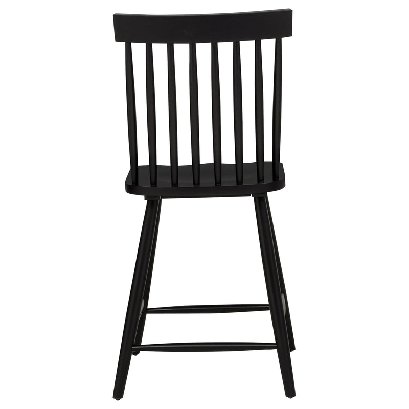 Andrews Windsor Counter Height Dining Side Chair Black (Set of 2) - 122509BLK