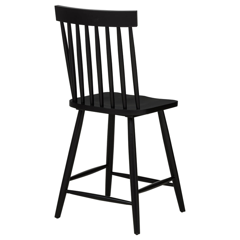 Andrews Windsor Counter Height Dining Side Chair Black (Set of 2) - 122509BLK