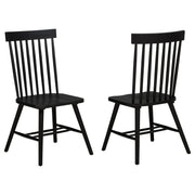 Andrews Windsor Spindle Back Dining Side Chair Black (Set of 2) - 122502BLK
