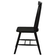Andrews Windsor Spindle Back Dining Side Chair Black (Set of 2) - 122502BLK
